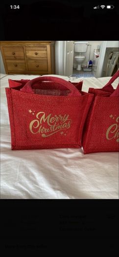 Two Christmas tote bags