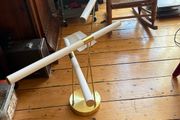 Habitat Hutton ceiling light in white &amp; brass