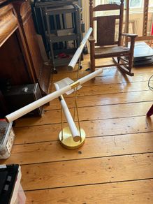 Habitat Hutton ceiling light in white & brass