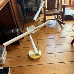 Habitat Hutton ceiling light in white & brass