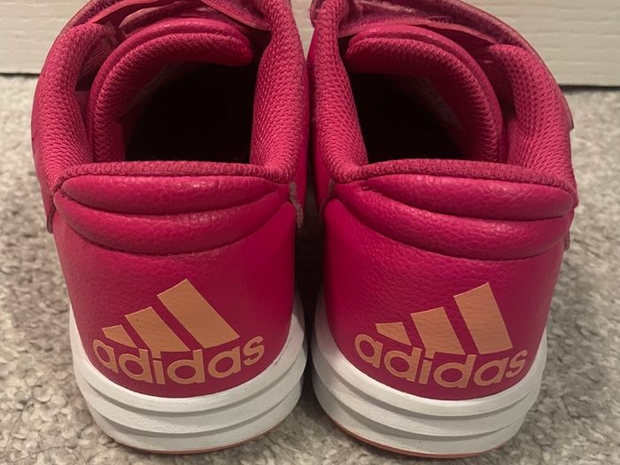 Pink Velcro adidas shoes 2uk