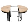 Wotan Forge Round Extendable Table Loft Oak Steel base Image 2