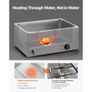Commercial Food Warmer, 4-Pan Electric Steam Table, 1200W Professional Countertop Stainless Steel Buffet Bain Marie with 30-85C Temp Control Image 6