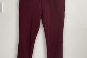 jeans burgundy straight leg jeans size 10