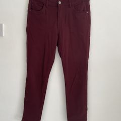 jeans burgundy straight leg jeans size 10
