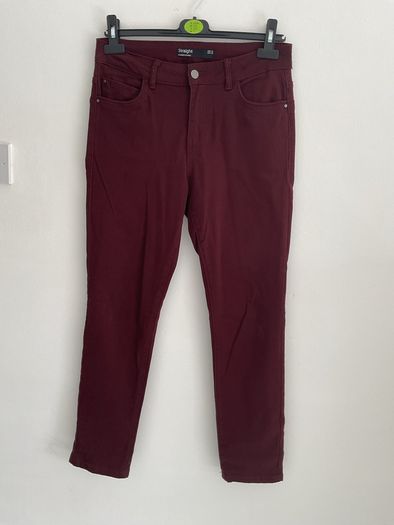 jeans burgundy straight leg jeans size 10
