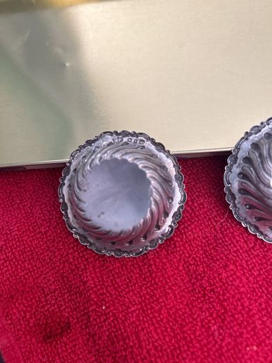 silver two salt dishes