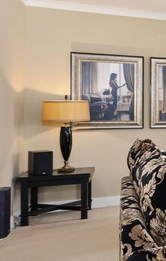 Sofa Suite Side Tables and Lamps
