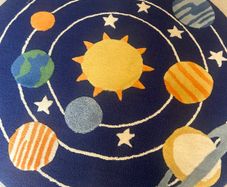 John Lewis Outer Space Rug, Dia.120cm, Blue