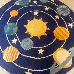 John Lewis Outer Space Rug, Dia.120cm, Blue