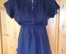 Size 12 Navy Silk Top
