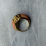 Vintage 14K Gold & "Angel Skin" Coral Dome Ring - Perfect Condition Image 3