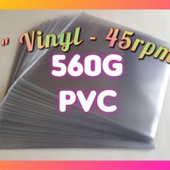 50 x 7 Inch PREMIUM QUALITY PVC Vinyl Record Sleeves 140 Micron - HEAVY DUTY LP Album Covers 560 Gauge Thick - For 7" 45rpm Singles
