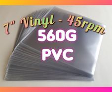 25 x 7 Inch PREMIUM QUALITY PVC Vinyl Record Sleeves 140 Micron - HEAVY DUTY LP Album Covers 560 Gauge Thick - For 7" 45rpm Singles