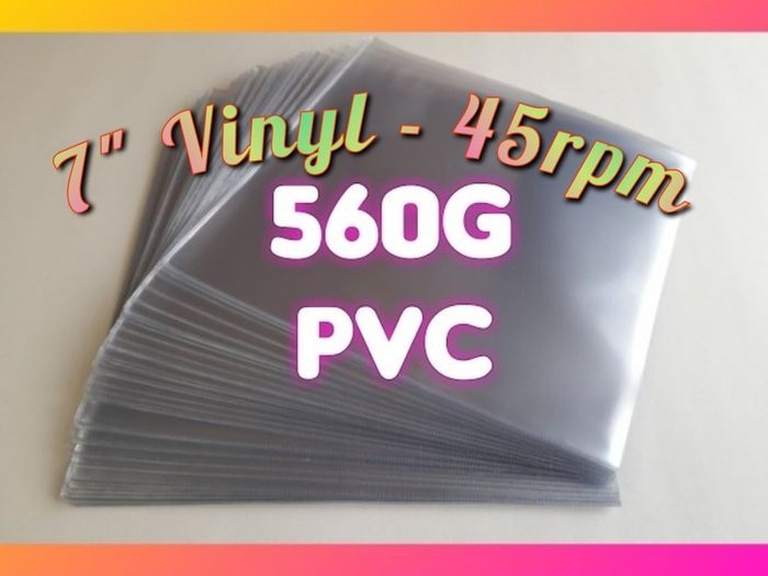 100 x 7 Inch PREMIUM QUALITY PVC Vinyl Record Sleeves 140 Micron - HEAVY DUTY LP Album Covers 560 Gauge Thick - For 7" 45rpm Singles