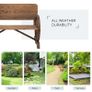 Wooden Cart Wagon Wheel 2 Seater Garden Bench Outdoor Garden Armrest Chair Rustic High Back Loveseat (FREE POSTAGE) Image 4