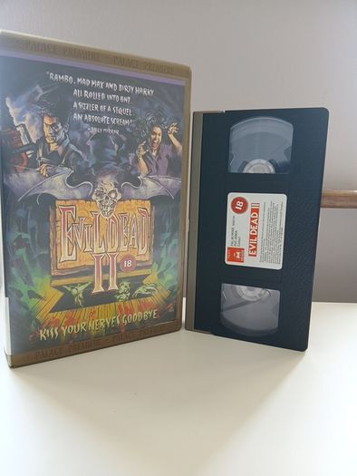 Evil Dead 2 Kiss Your Nerves Goodbye Film On Large Box Rental Version (Not Ex Rental)