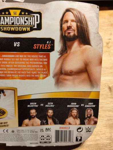 Wwe Mattel Championship showdown series 4 from 2021 Matt Riddle and AJ Styles