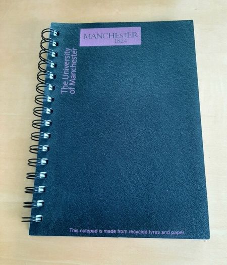 Manchester Uni spiral notepad
