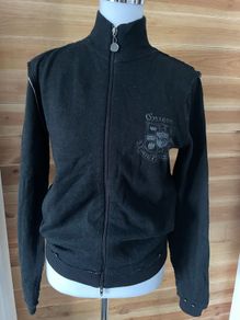 Jumper Guess full zip Wool black men women unisex size S