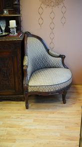 Antique French Corner Bergere Armchair