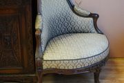 Antique French Corner Bergere Armchair