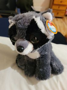Aurora Dreamy Eyes Rascal Racoon Brand New Teddy Soft Toy Plush