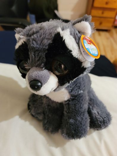 Aurora Dreamy Eyes Rascal Racoon Brand New Teddy Soft Toy Plush