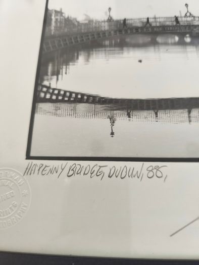 framed Giles Norman official signed photography prints, one of the Ha'penny Bridge from 1988 signed and stamped.