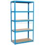 Value Shelving 1780h x 900w x 450d 5 Level 175kg UDL Blue Image 8