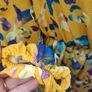 Boohoo Plus size mustard yellow midi with purple and blue print uk 18 Image 5