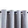 Blackout Curtains with Metal Rings 2 pcs Grey 140x175 cm Image 3