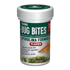 Fluval Bug Bites Spirulina Flakes 18g - Spirulina Flake Food for Fish