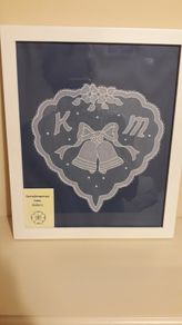 Carrickmacross lace wedding bells