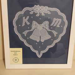 Carrickmacross lace wedding bells