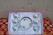 6 china espresso cups and saucers postage possible