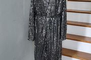 CurveWow silver sequin dress, Size 16, BNWT