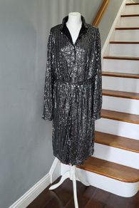CurveWow silver sequin dress, Size 16, BNWT
