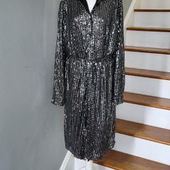 CurveWow silver sequin dress, Size 16, BNWT