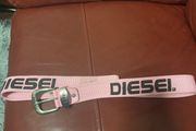 Brand new Diesel Unisex pink belt size L length 46'' 117 cm would fit size L men or size 16 women Postage included
