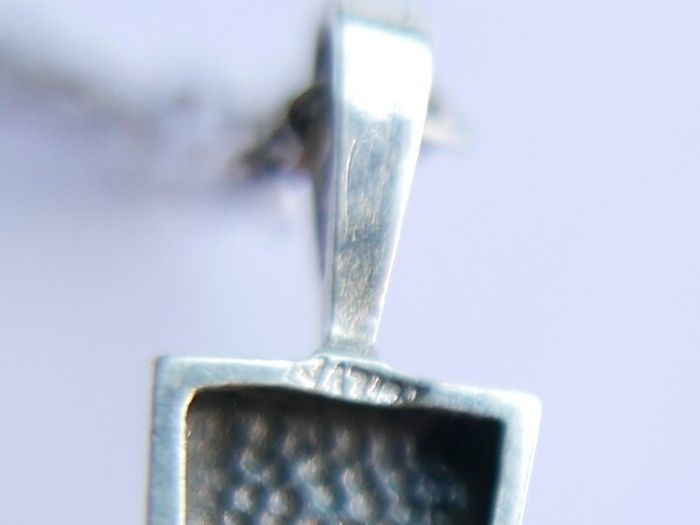 Vintage 925 Sterling Silver Cross Pendant with Heart Cutout on Chain