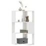 Corner Bookcase 3-Tier White 50x50x102 cm Engineered Wood Image 2