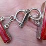Vintage Red Fossilized Coral .925 Sterling Silver handcrafted Large Bali Bracelet and Red Coral Horn Pendant Necklace Image 9