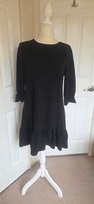 Boohoo black smock mini dress in UK size 12 / EU 40.