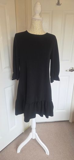 Boohoo black smock mini dress in UK size 12 / EU 40.