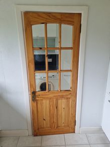 2 wooden Internal Doors with glass panels