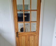 2 wooden Internal Doors with glass panels