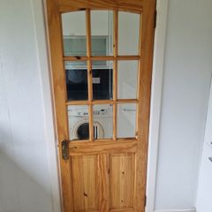 2 wooden Internal Doors with glass panels