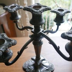 Vintage Candle Candleabra 4 Arm 5 Candle  10,5"tall-11" Wide