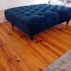 Navy Footstool/ chair